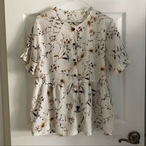 Floral Button Down Blouse